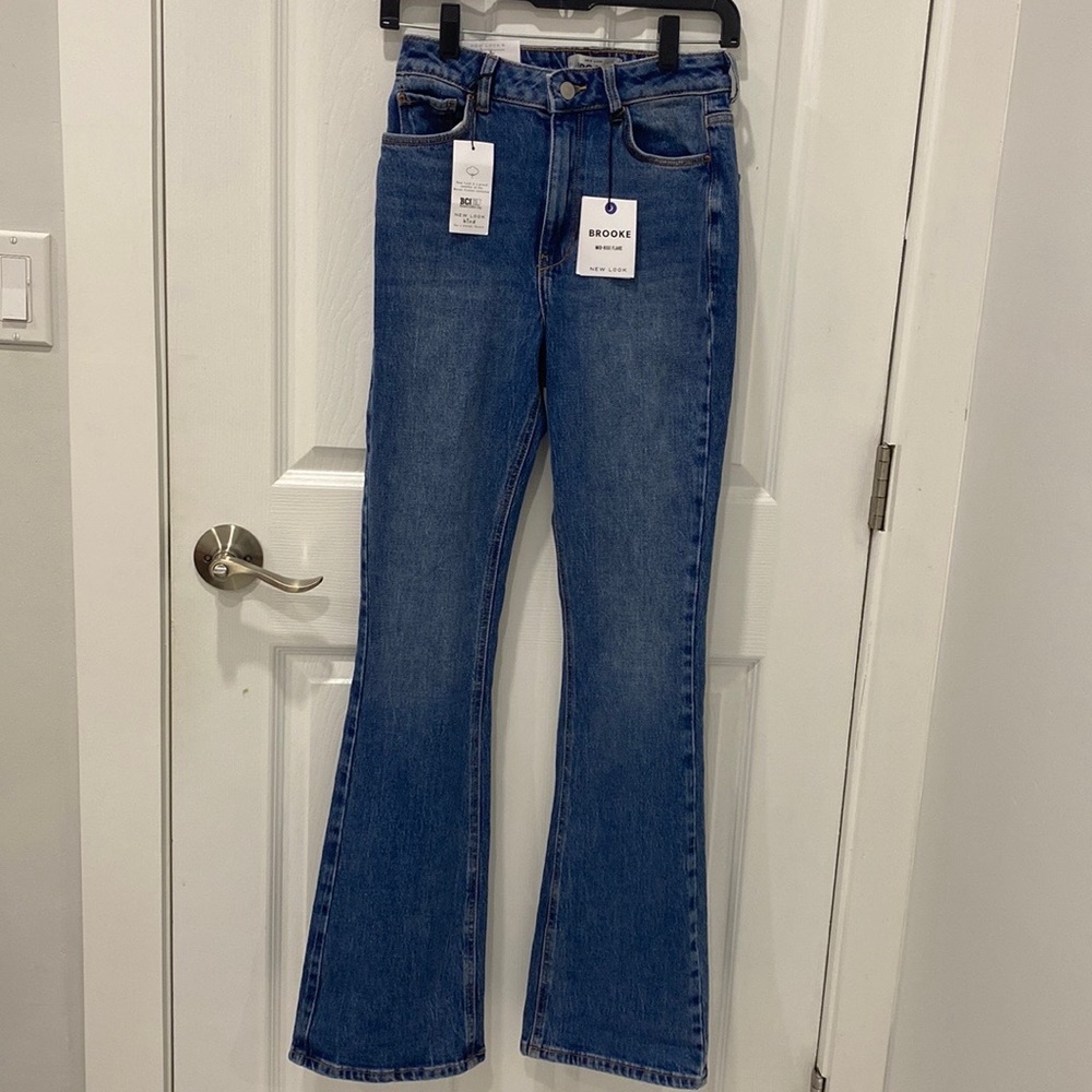 Mid rise flare jeans